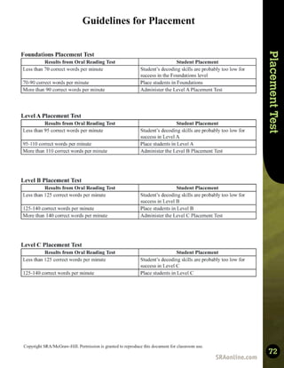 Skills
Development
Placement
Test
72
 