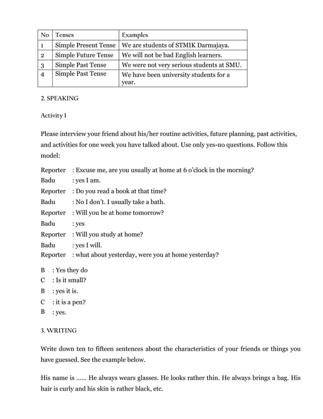 Reading text for senior high school students PDF