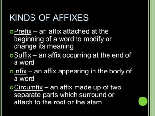 Affixes