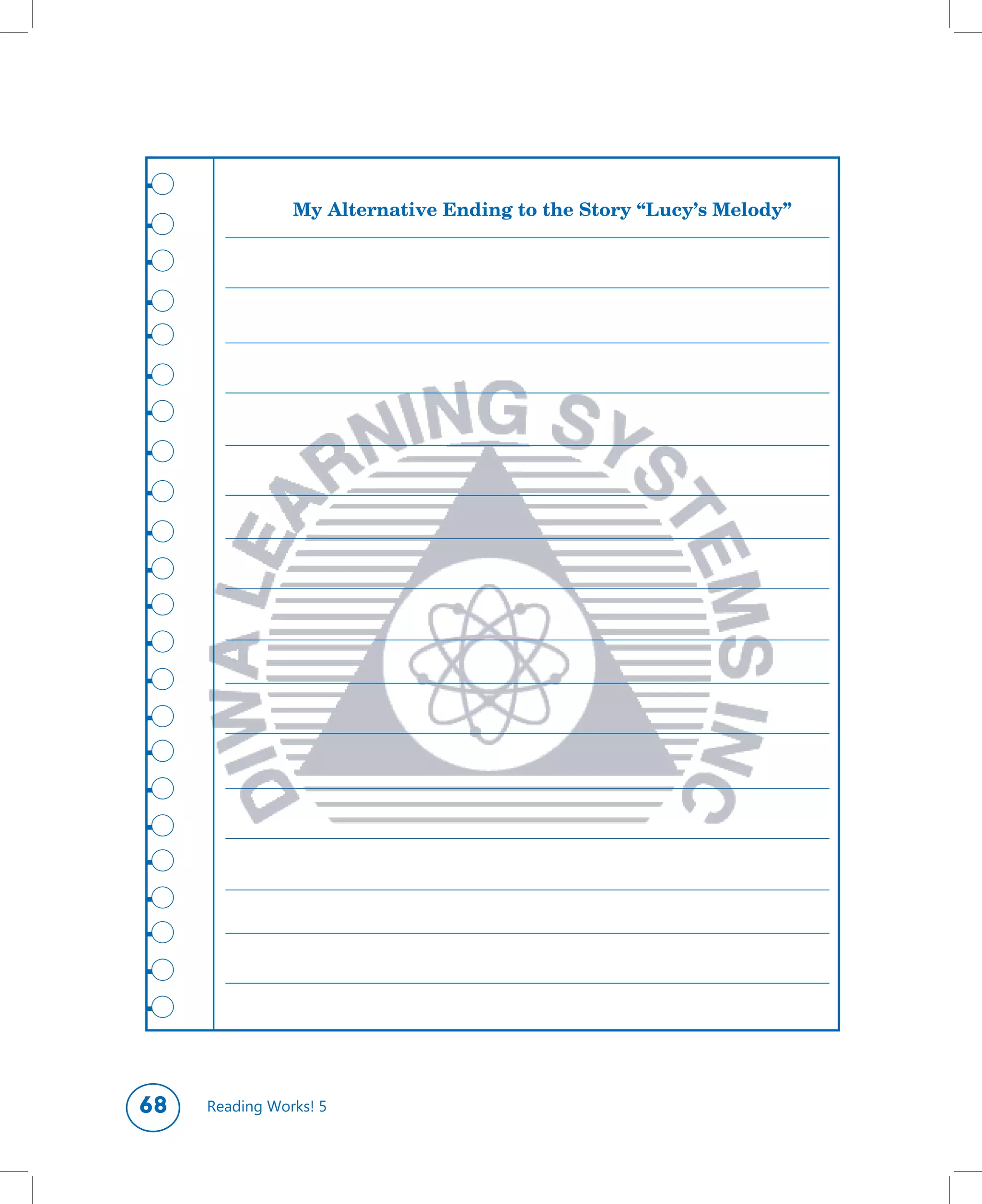 My Alternative Ending to the Story “Lucy’s Melody”




   Reading Works! 5
 