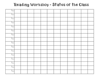 Reading Workshop - Status of the Class
 