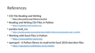 ReadingWriting_CSV_files.pptx sjdjs sjbjs sjnd | PPT