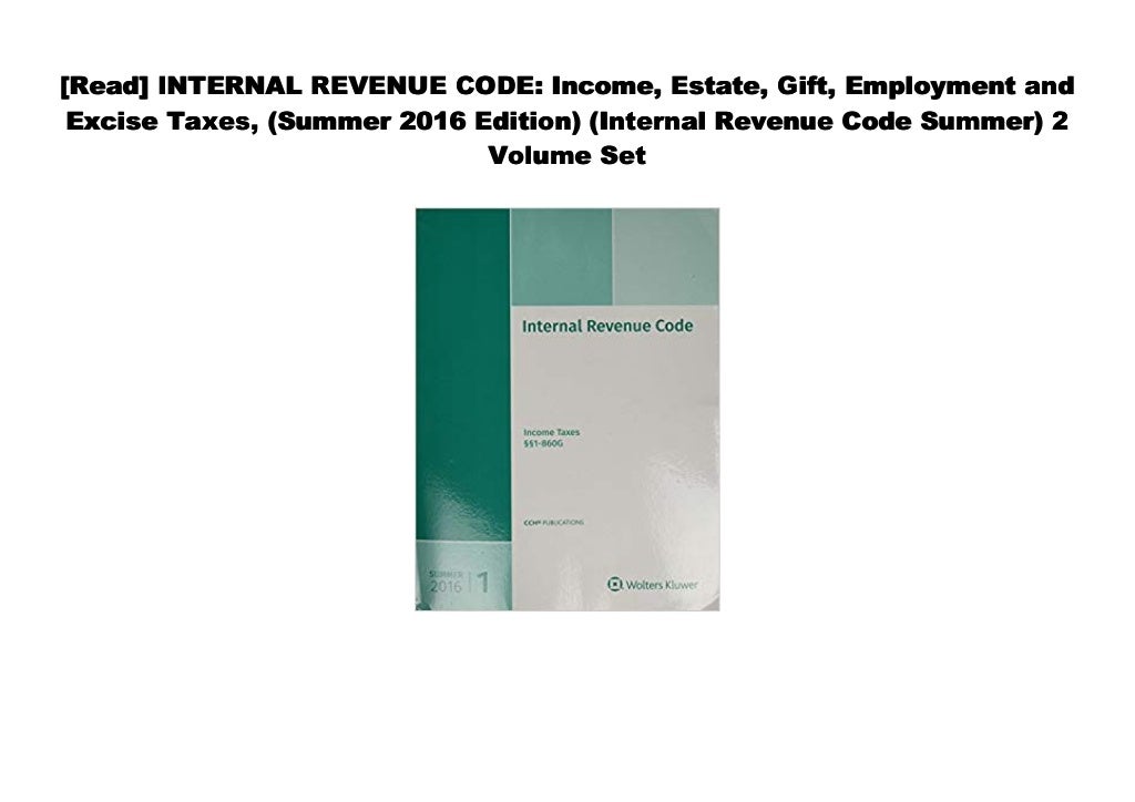 [Doc] INTERNAL REVENUE CODE Estate, Gift, Employment and