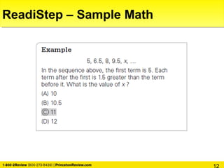 ReadiStep – Sample Math
 