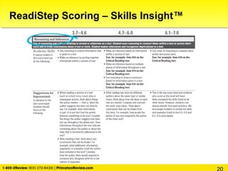 ReadiStep Scoring – Skills Insight™
 
