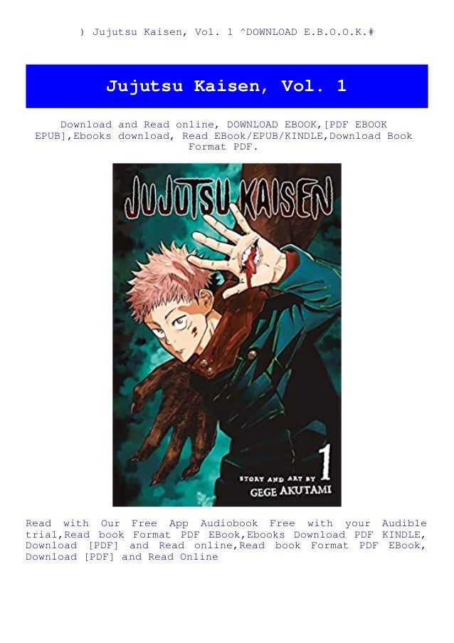 Read Jujutsu Kaisen Vol 1 Download E B O O K