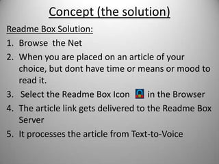 Readme box version 1.0 | PPT