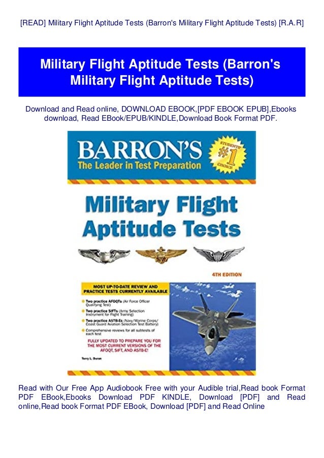 Barron S Military Flight Aptitude Tests 4th Edition Pdf