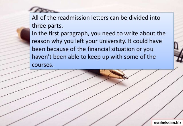 How to write a college readmission letter