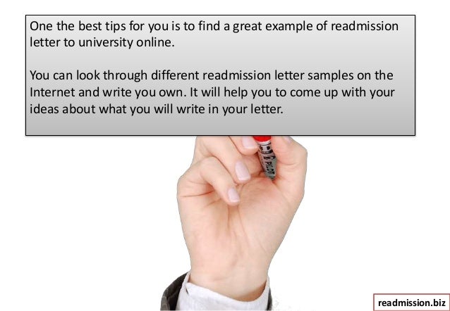 How to write a readmission letter