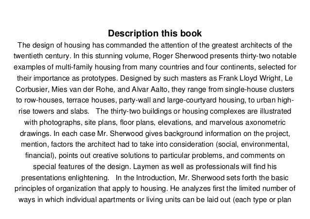 Read Modern Housing Prototypes Harvard Paperbacks Pdf