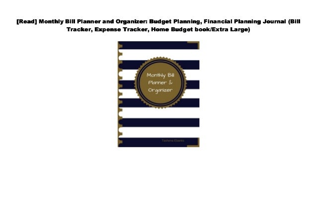 pdf monthly bill planner and organizer budget planning bill planner