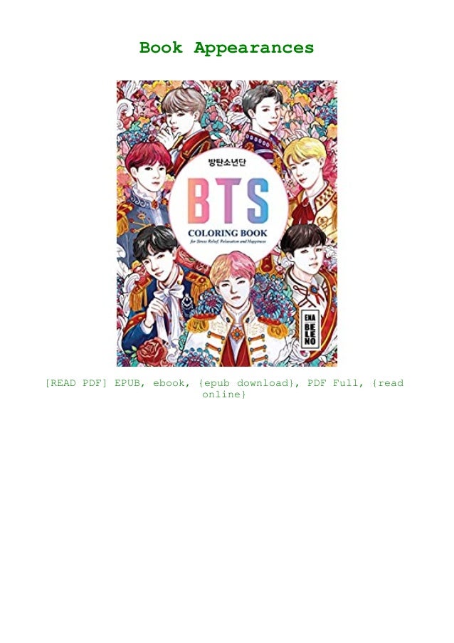 Download Readonline Bts Coloring Book For Stress Relief Happiness And Relaxat