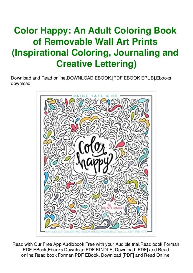 Download Read Online Color Happy An Adult Coloring Book Of Removable Wall Ar