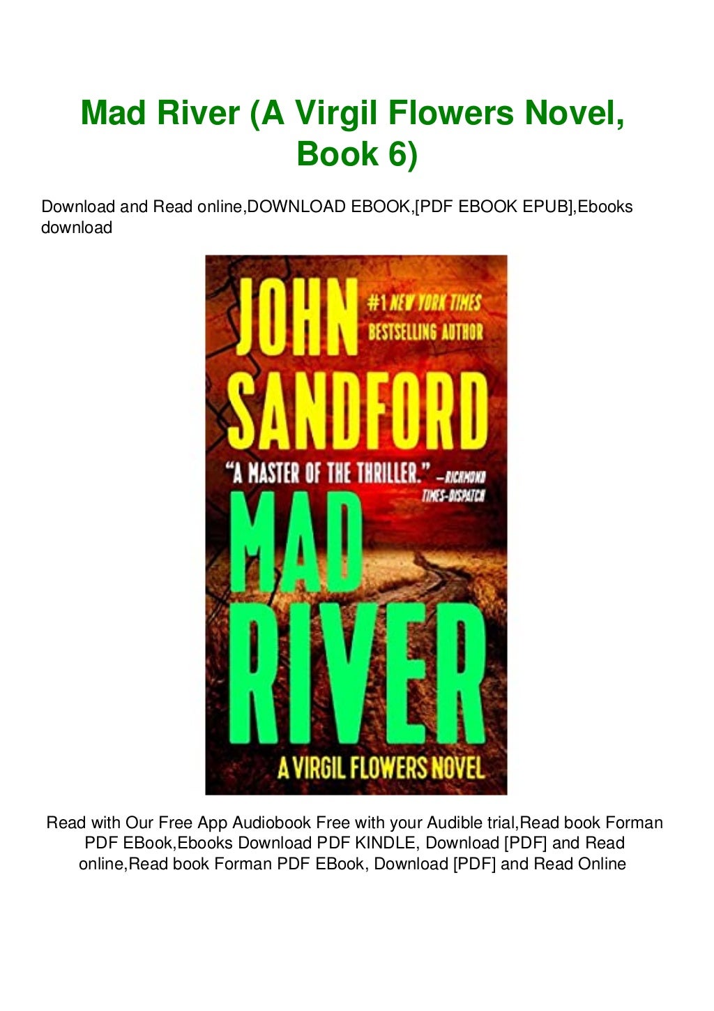 Mad River (A Virgil Flowers Novel Book 6) [R.A.R]