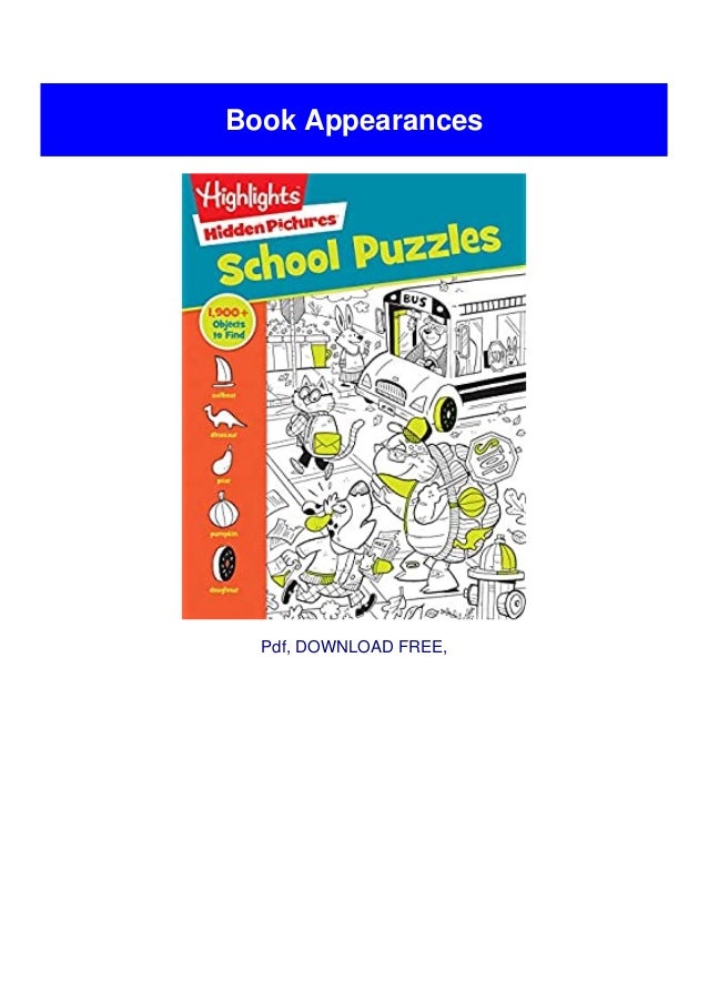 pix Highlights Hidden Pictures Pdf Download school puzzles highlights hidden