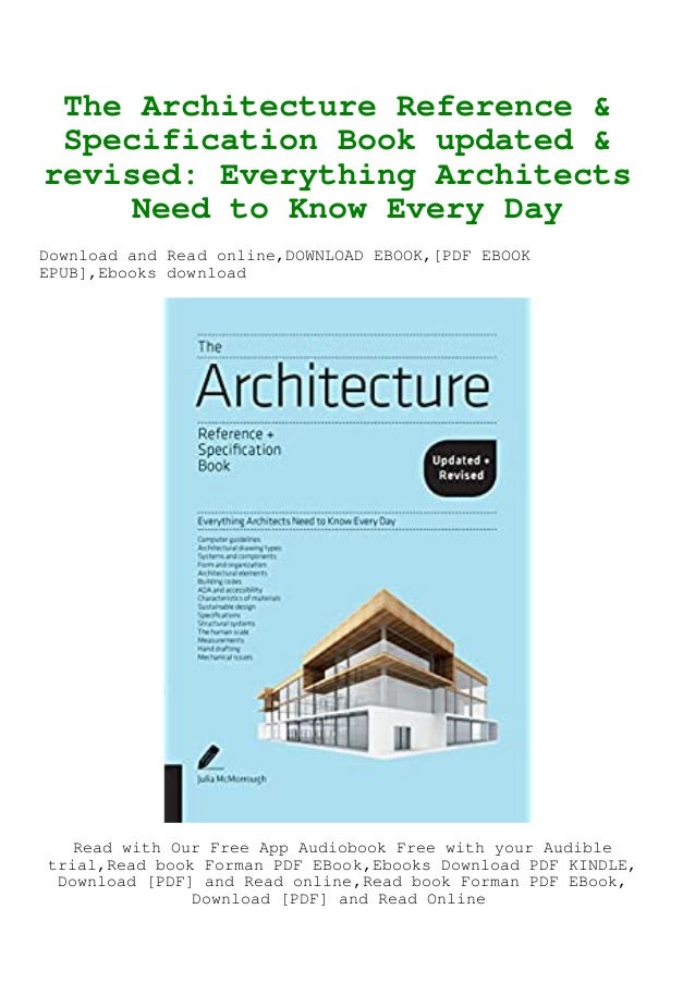The Architecture Reference & Specification Book updated & revised Everything