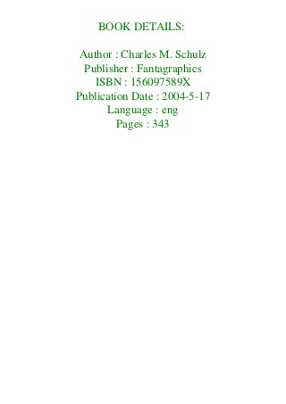 Read Online The Complete Peanuts Vol 1 1950 1952 Mobiepub