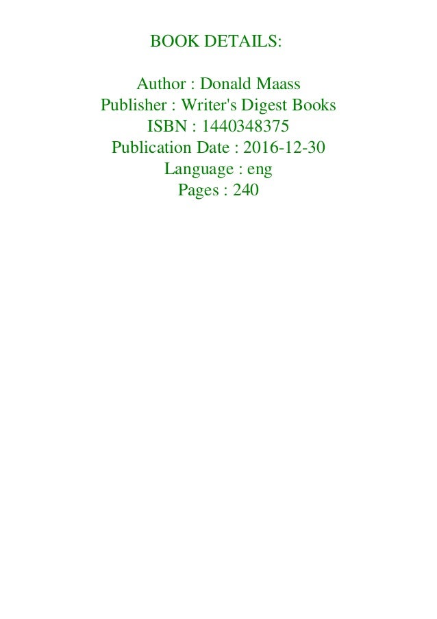 Readonline The Emotional Craft Of Fiction How To Write With Emotional