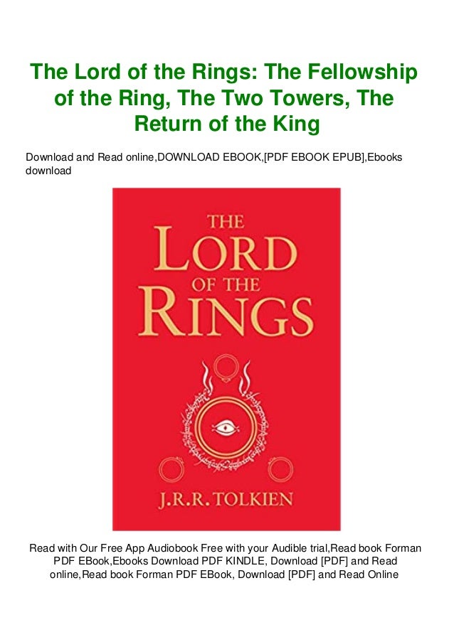 Readonline The Lord Of The Rings The Fellowship Of The Ring The Two