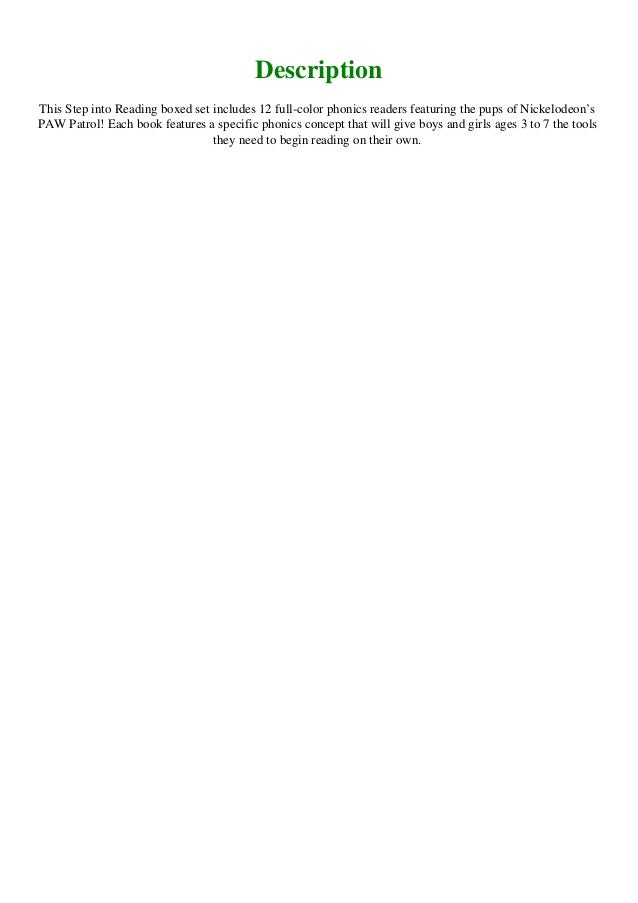 Read Paw Patrol Phonics Box Set Paw Patrol Step Into Reading Ebo