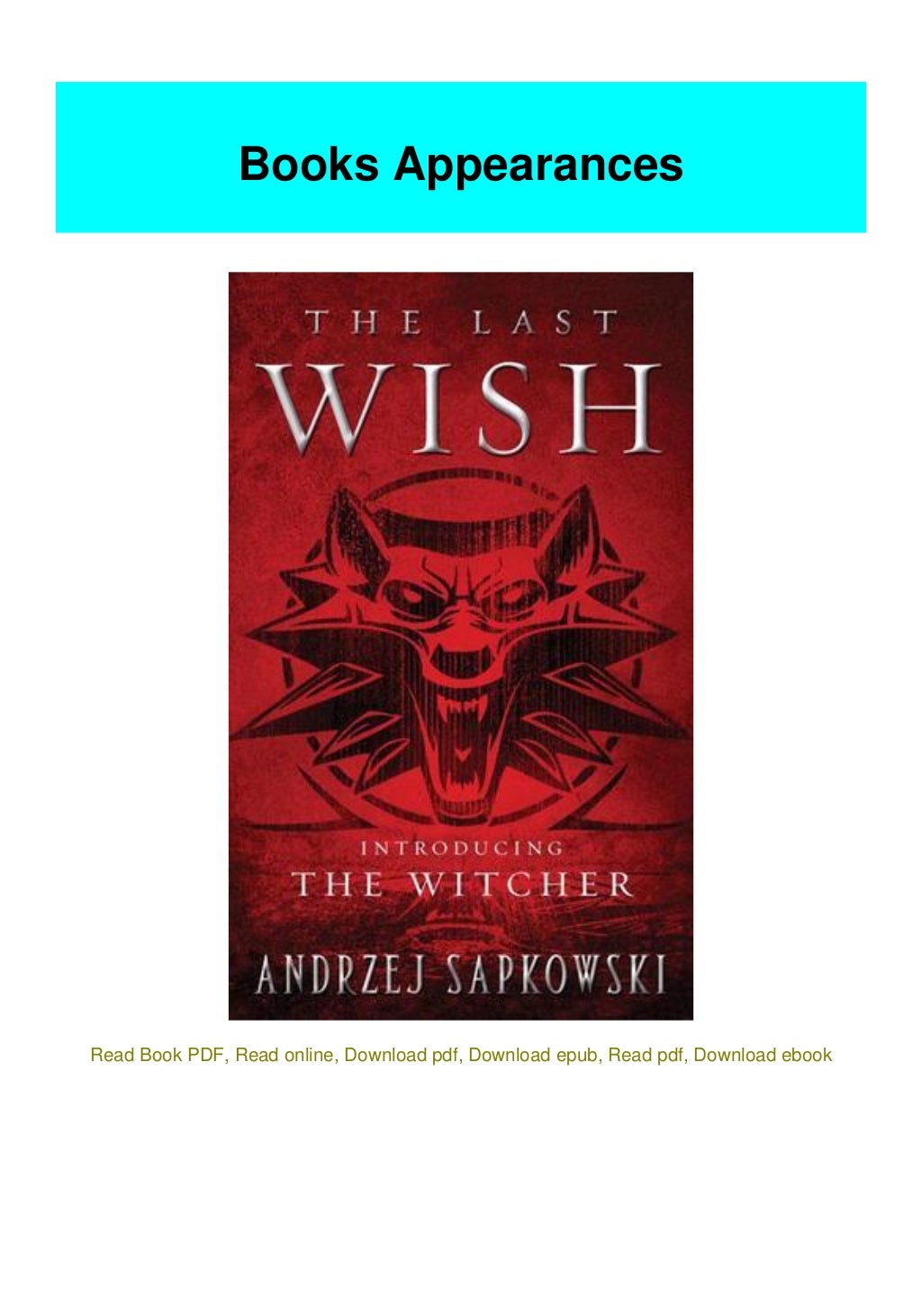 the last wish epub the last wish epub