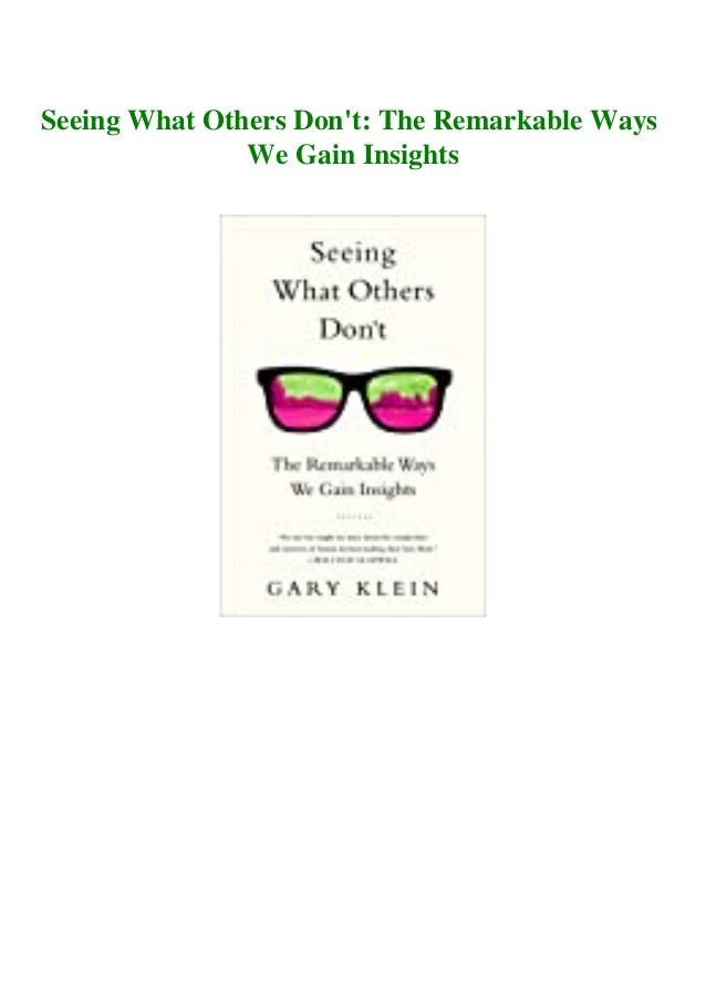 Seeing what others don' t pdf free download mac Seeing what others don' t pdf free download mac