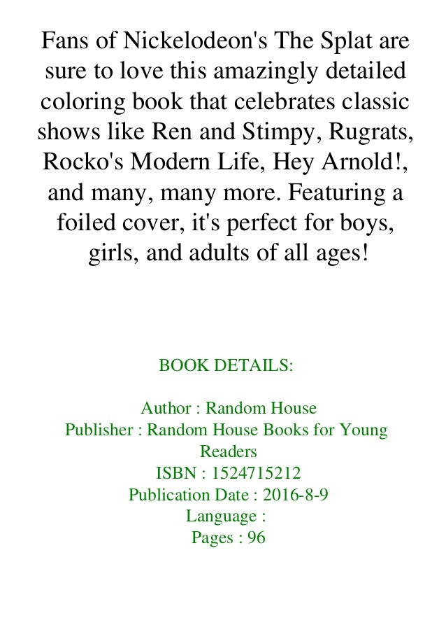 Download Read Pdf Epub The Splat Coloring The 90s Nickelodeon Downloadpd