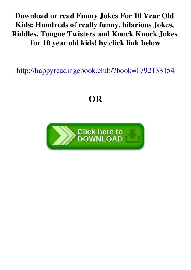 ((Read_[PDF])) Funny Jokes For 10 Year Old Kids Hundreds of really