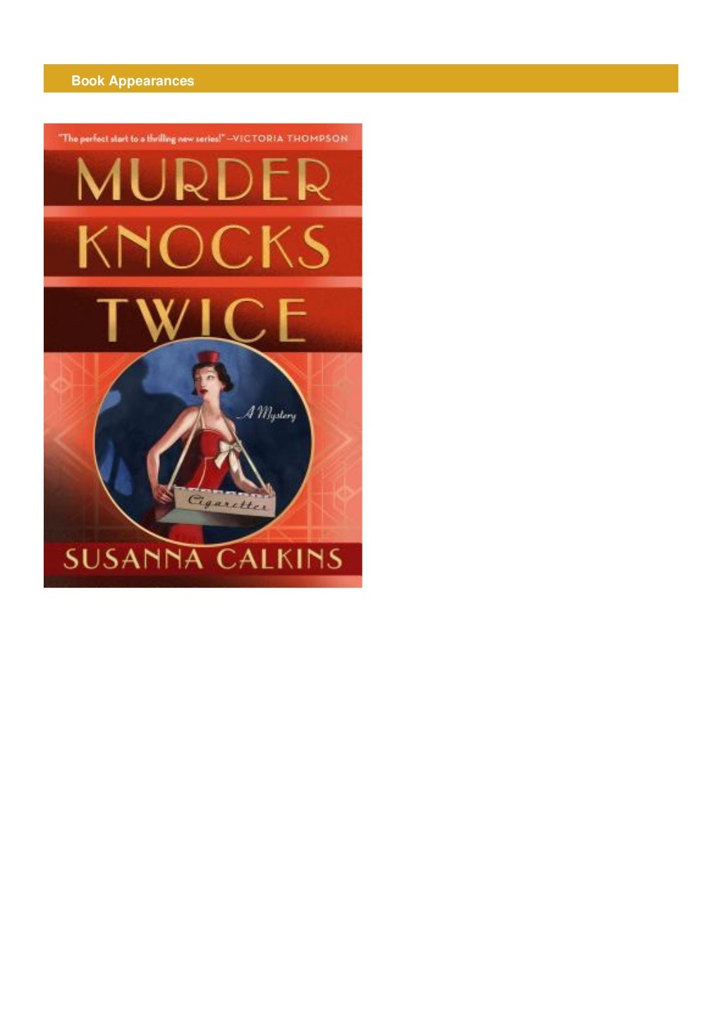 ReadPDFMurder Knocks Twice (Speakeasy Mystery 1)FullPages