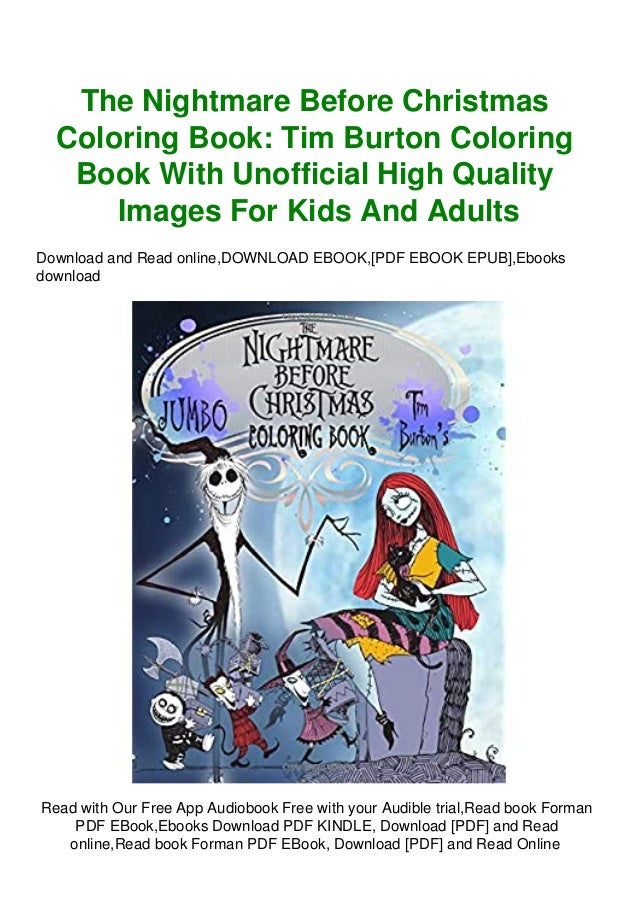 Download Read Pdf The Nightmare Before Christmas Coloring Book Tim Burto