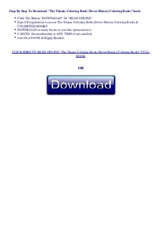 Download Read Pdf The Titanic Coloring Book Dover History Coloring Book