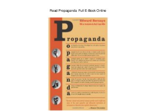 Read Propaganda Full E-Book Online
 