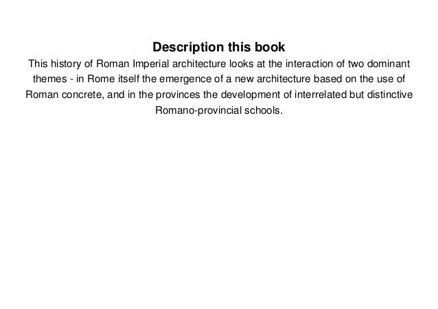 Roman architecture timeline picture