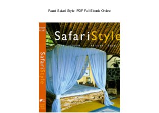 Read Safari Style PDF Full Ebook Online
 