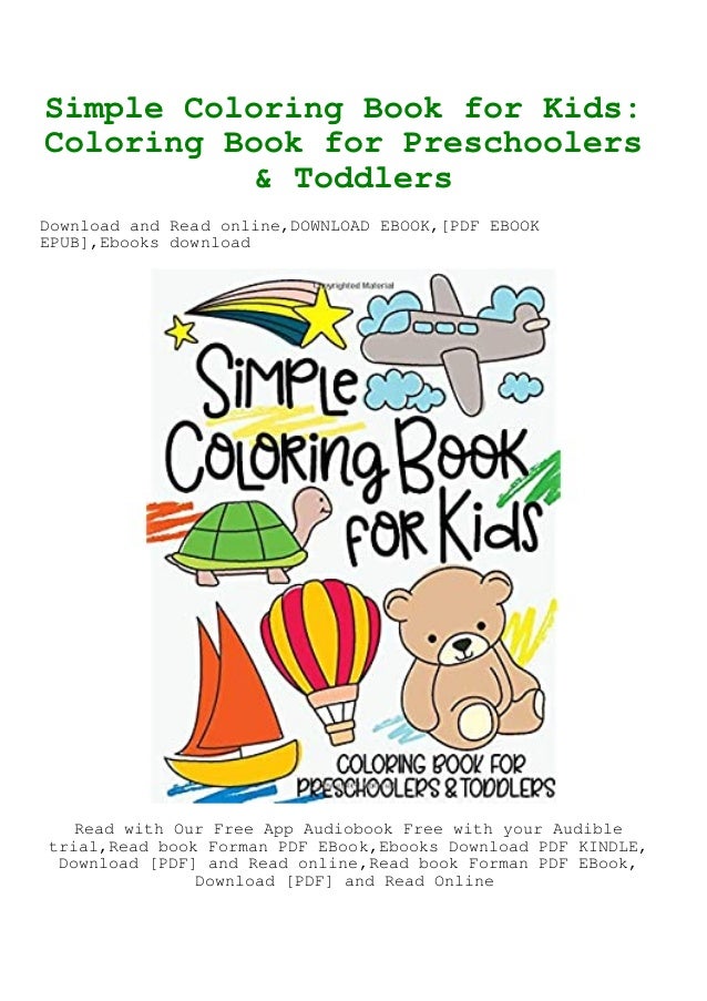 Download Read Simple Coloring Book For Kids Coloring Book For Preschoolers T