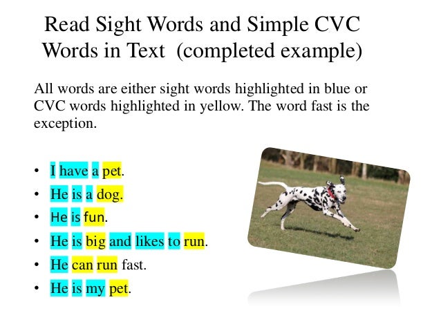 Sight Words Cvc Words
