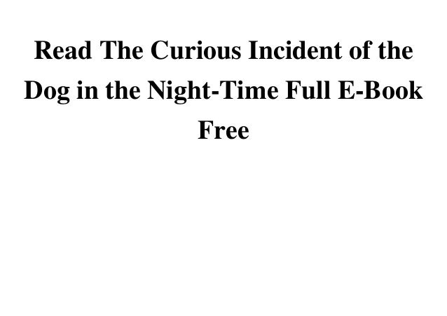 thesis statement curious incident dog nighttime