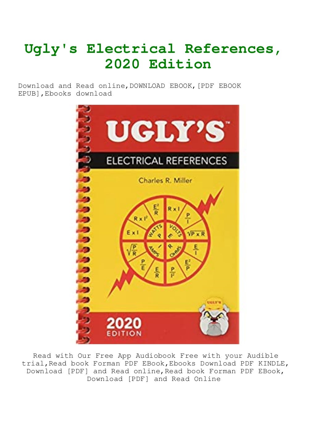 [READ] Ugly's Electrical References 2020 Edition READ PDF EBOOK
