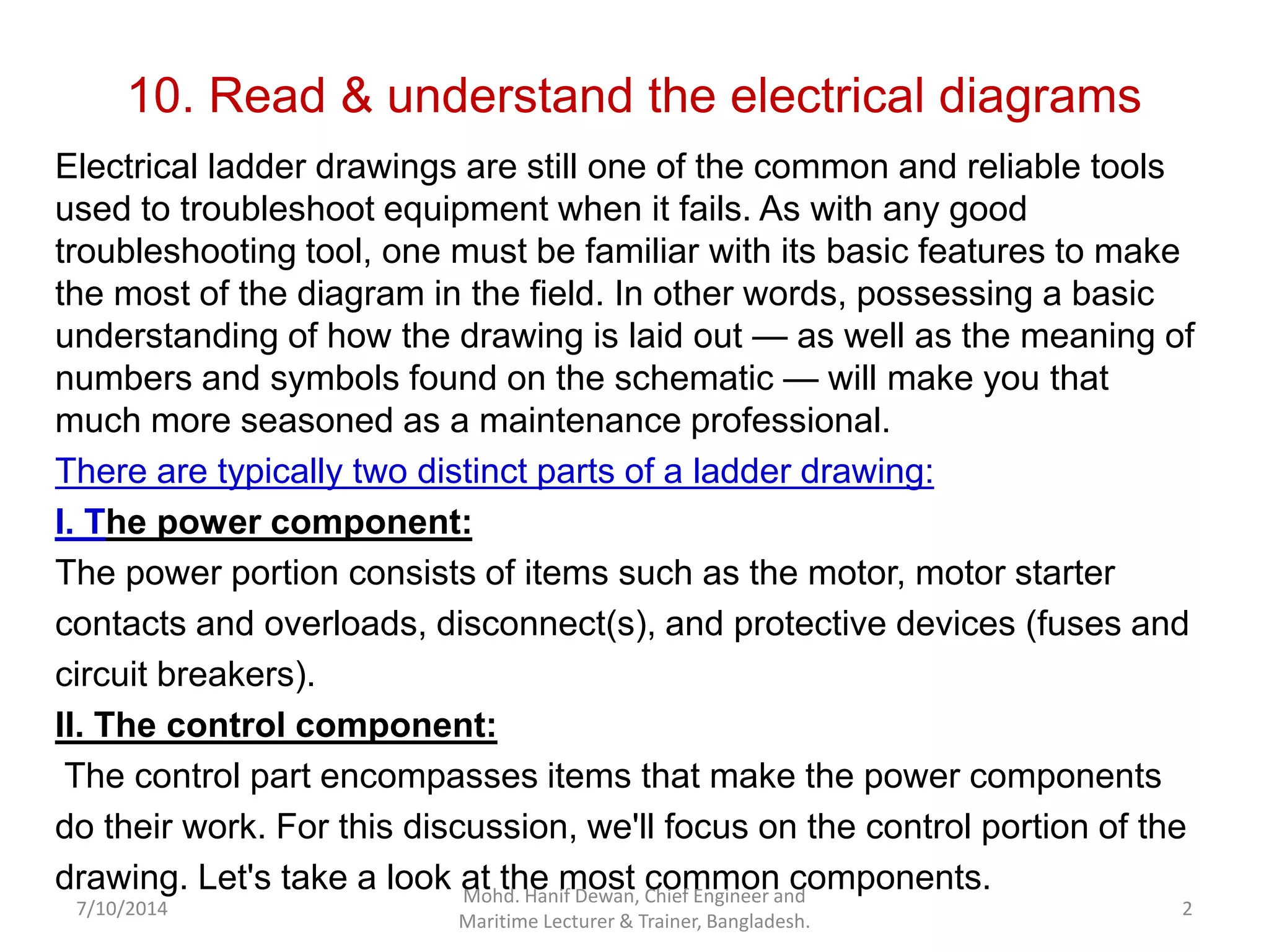 Read and Understand The Electrical Diagram | PPTX