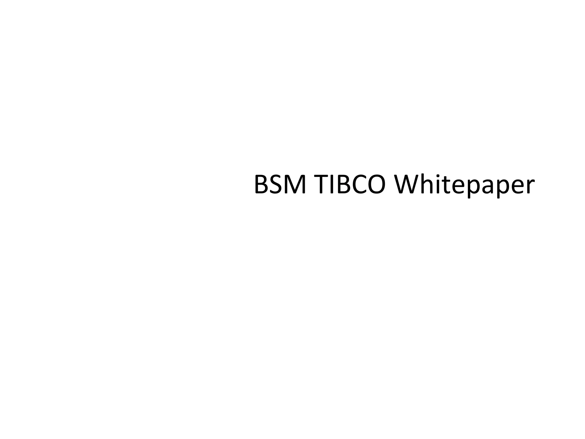 BSM TIBCO Whitepaper
 
