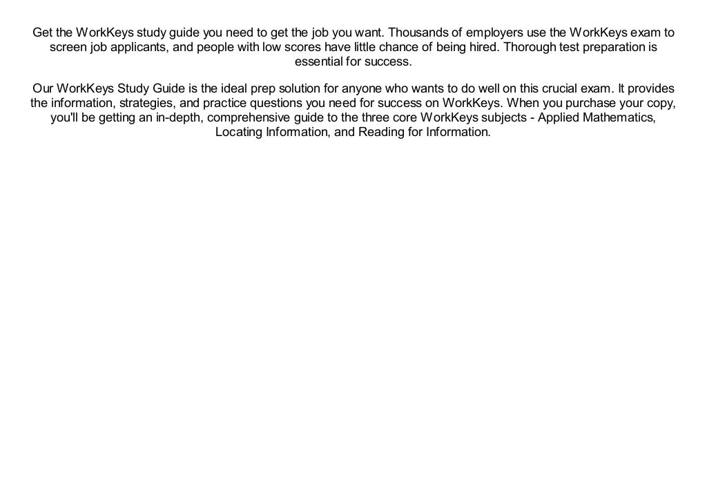 [Download] WorkKeys Secrets Study Guide WorkKeys Practice Questions