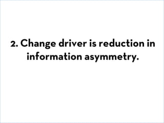 © David E. Goldberg 2011
2. Change driver is reduction in
information asymmetry.
 