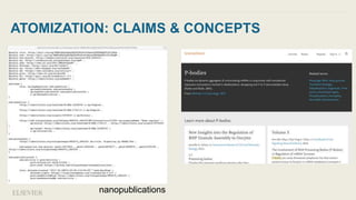 ATOMIZATION: CLAIMS & CONCEPTS
nanopublications
 