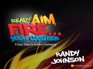Ready, Aim, Fire - 3 Easy Steps to Advisor Cashiering