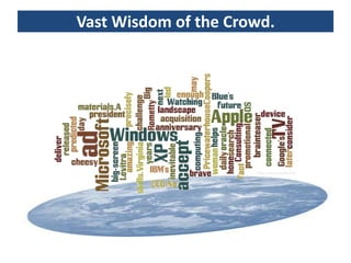 Vast Wisdom of the Crowd.




                      http://www.wordle.net/
 
