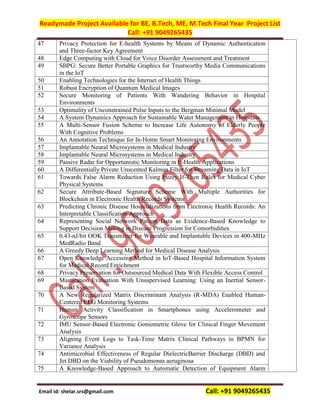 Readymade project available for be b tech me mtech final year project ...
