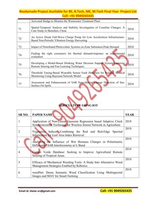 Readymade project available for be b tech me mtech final year project ...