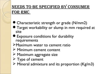 Ready mix concrete | PPT