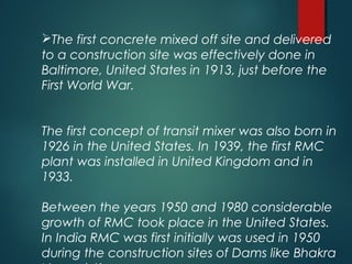 First Rmc Building Ready mix concrete | PPT